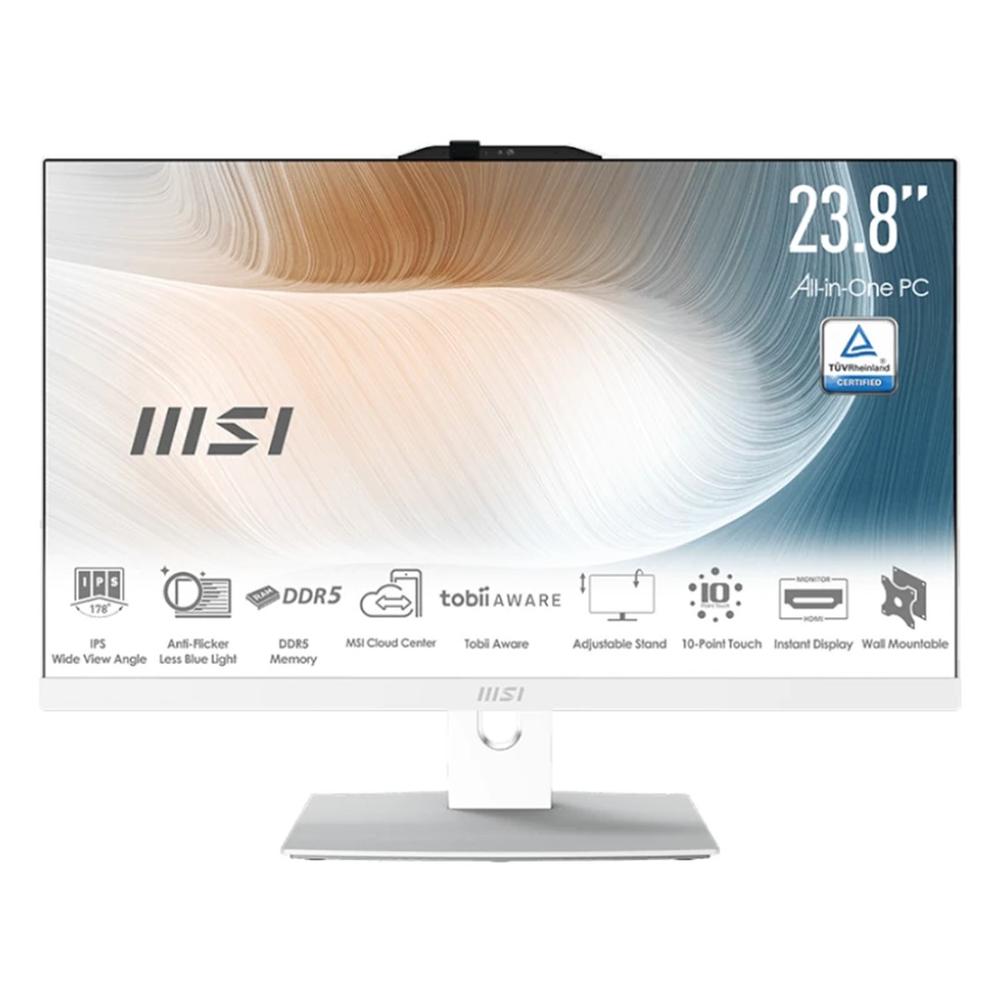 Msi am242tp - 2022xeu core 5 - 120u - 16gb - ssd 512gb - 23.8 pulgadas - freedos blanca
