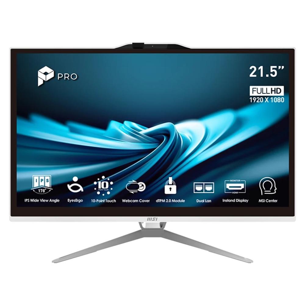 Msi pro ap222t - 499eu g7400 - 4gb - ssd 128gb - 21.5 pulgadas fhd - w11p blanco