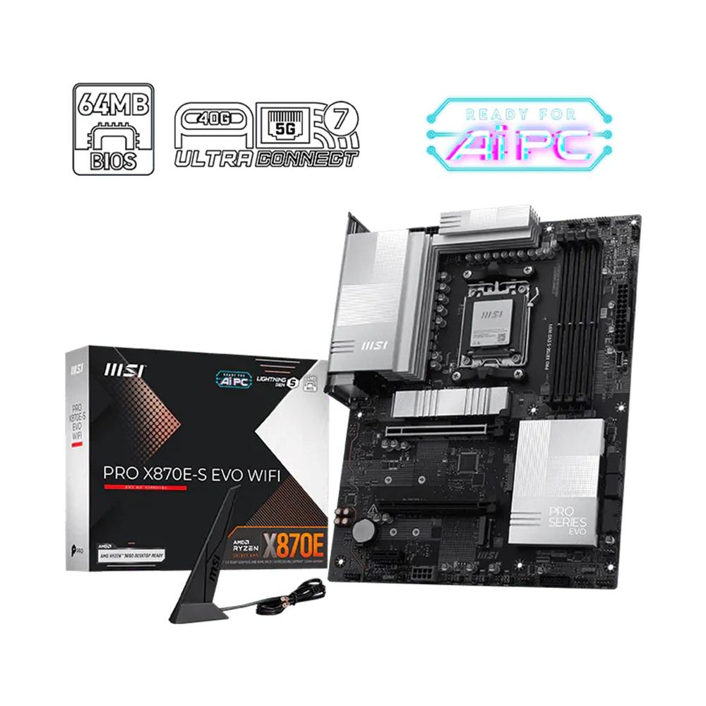 Msi pro x870e - s evo wifi am5 atx - 4x ddr5