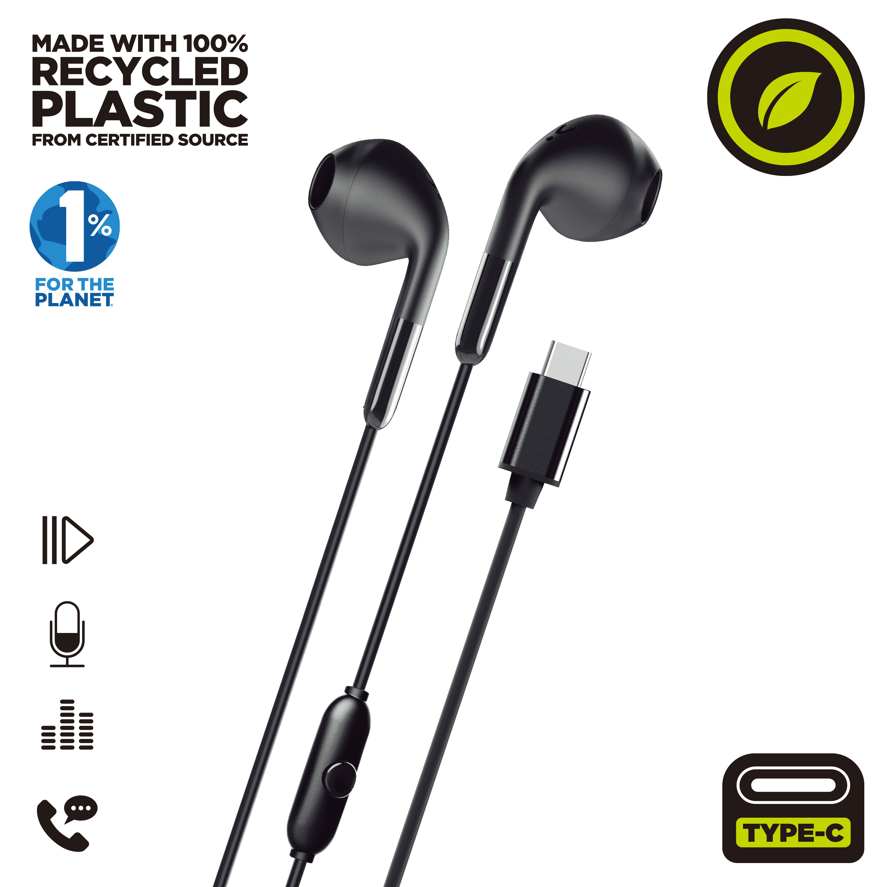 Muvit e58 usb tipo c negro