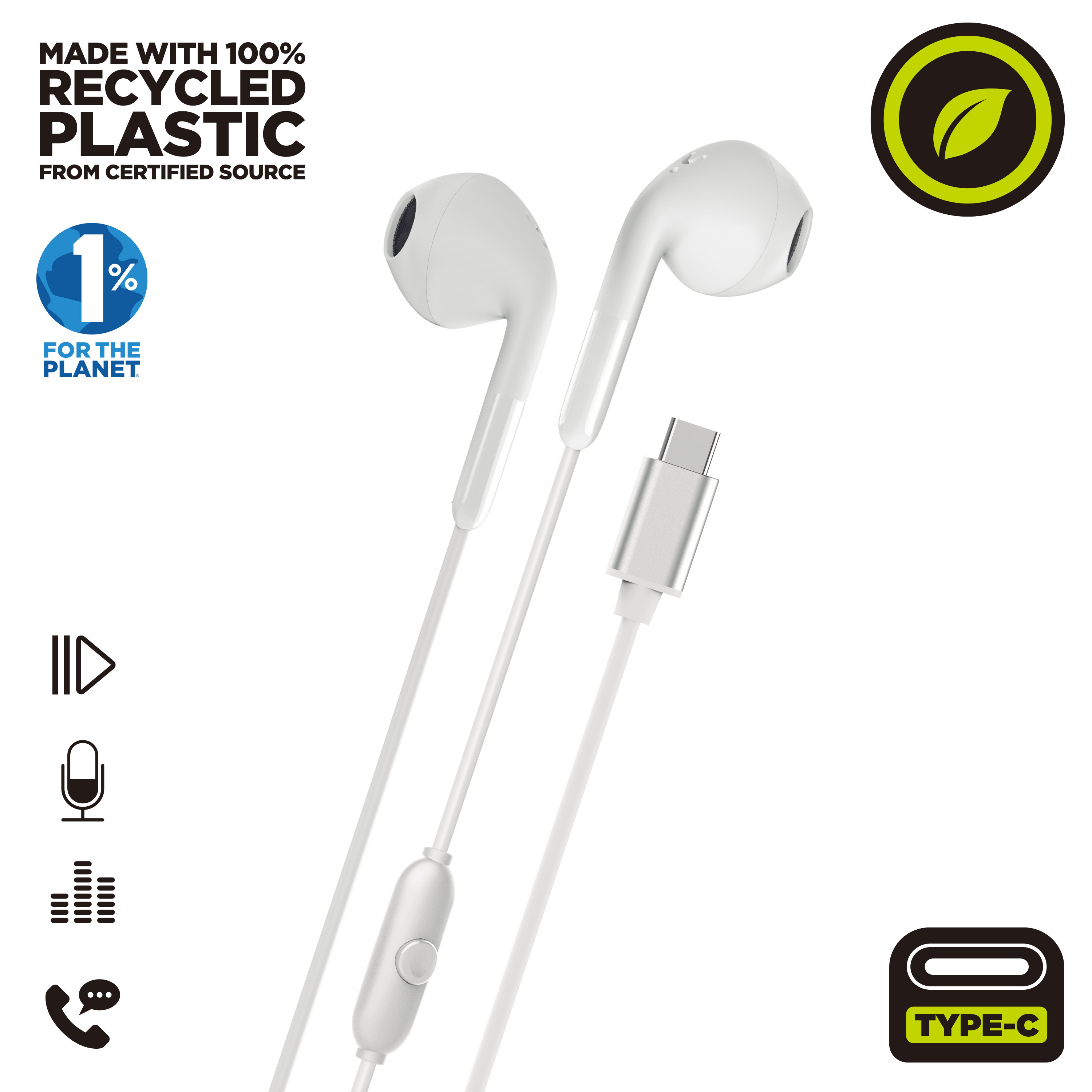 Muvit e58 usb tipo c blanco
