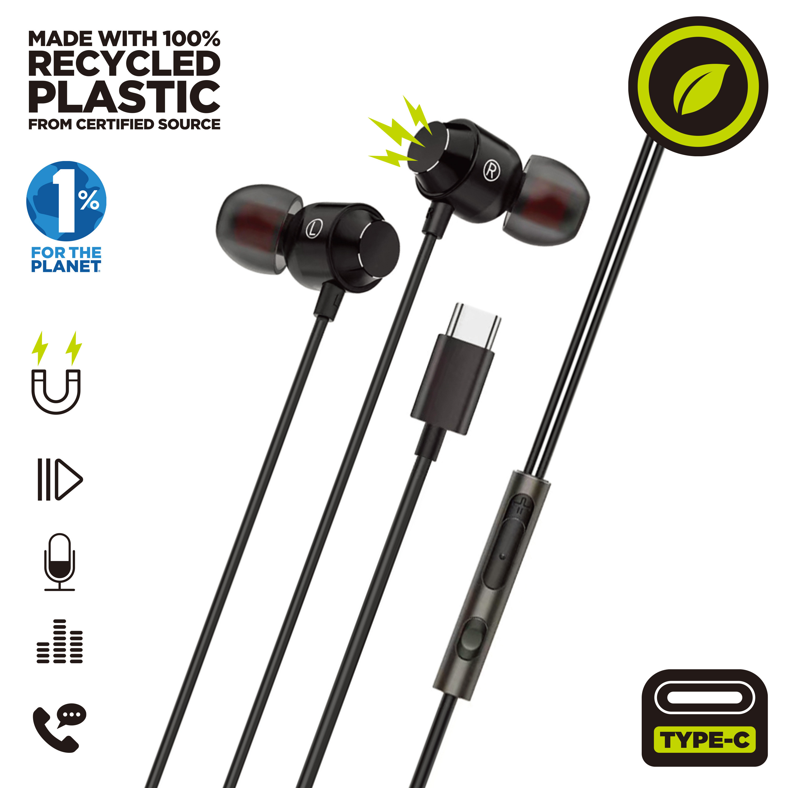 Muvit m32 usb tipo c negro