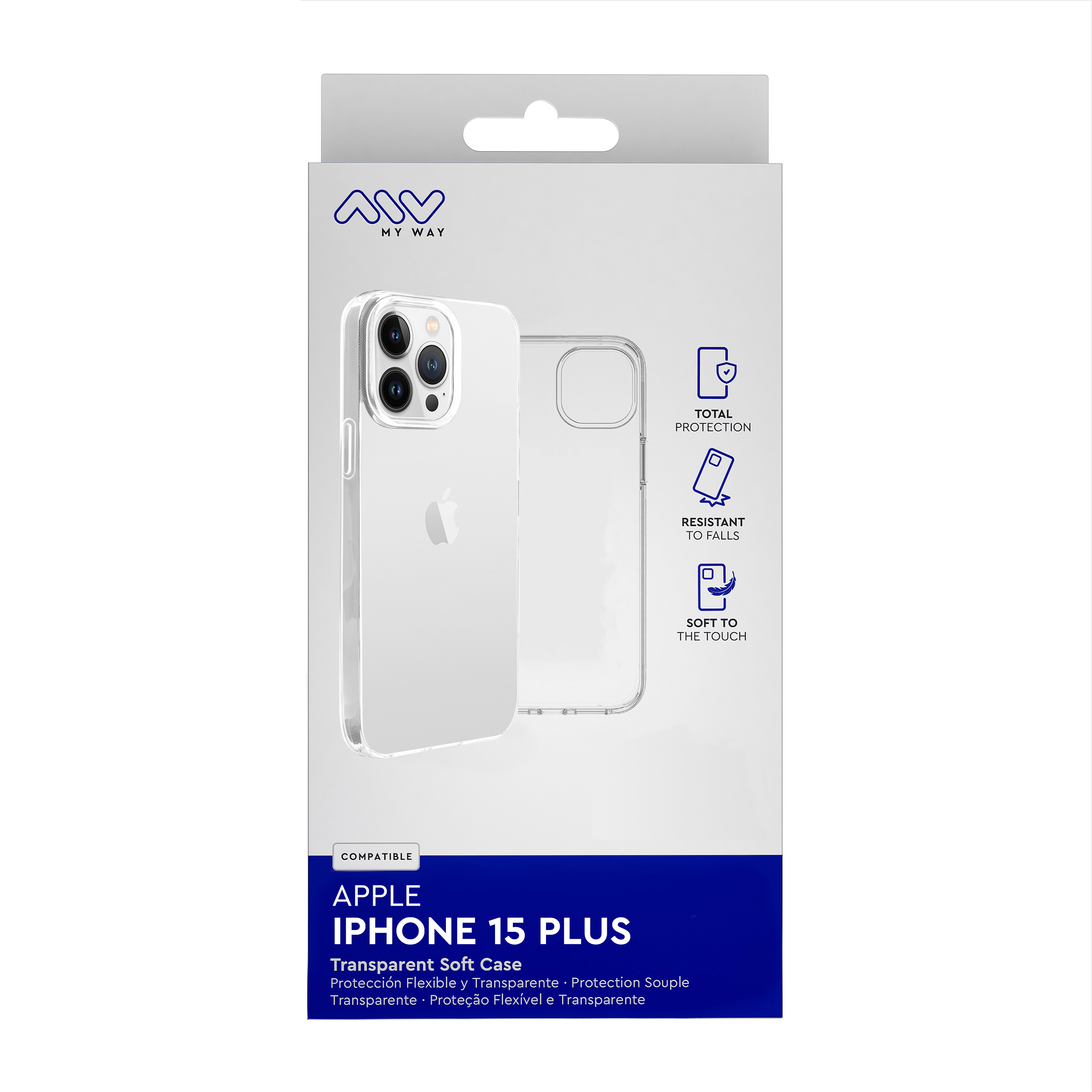 Myway para apple iphone 15 plus transparente