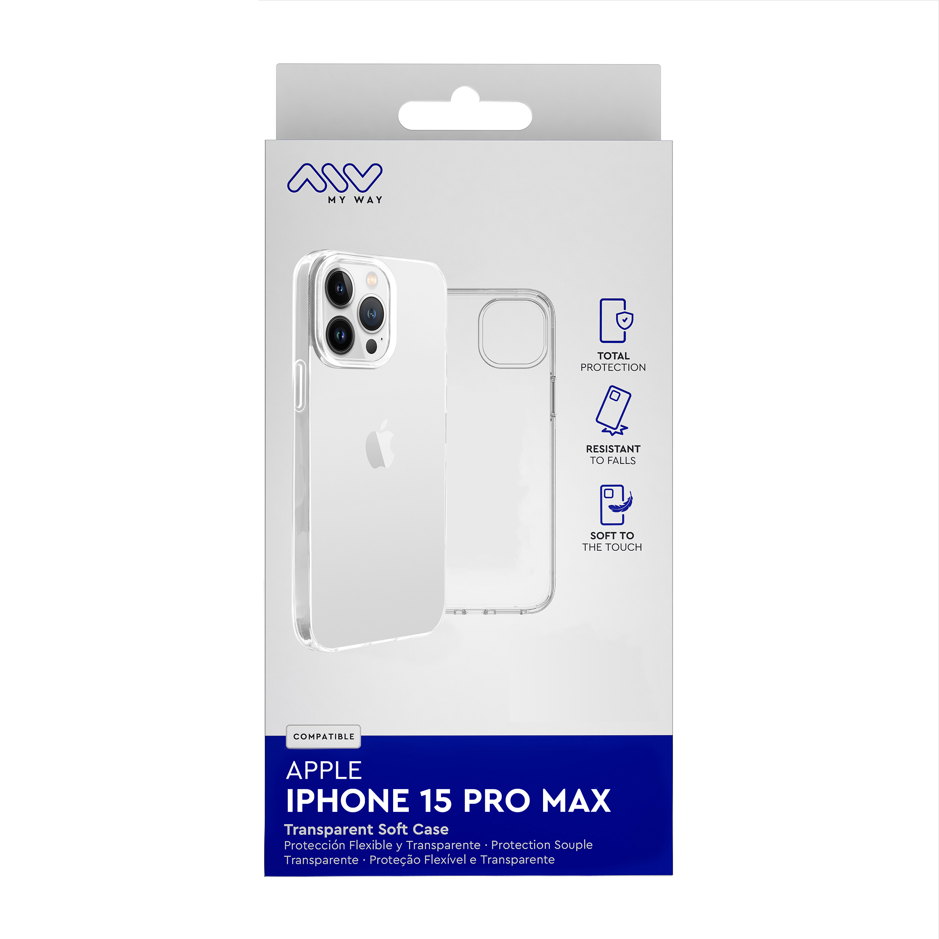 Myway para apple iphone 15 pro max transparente