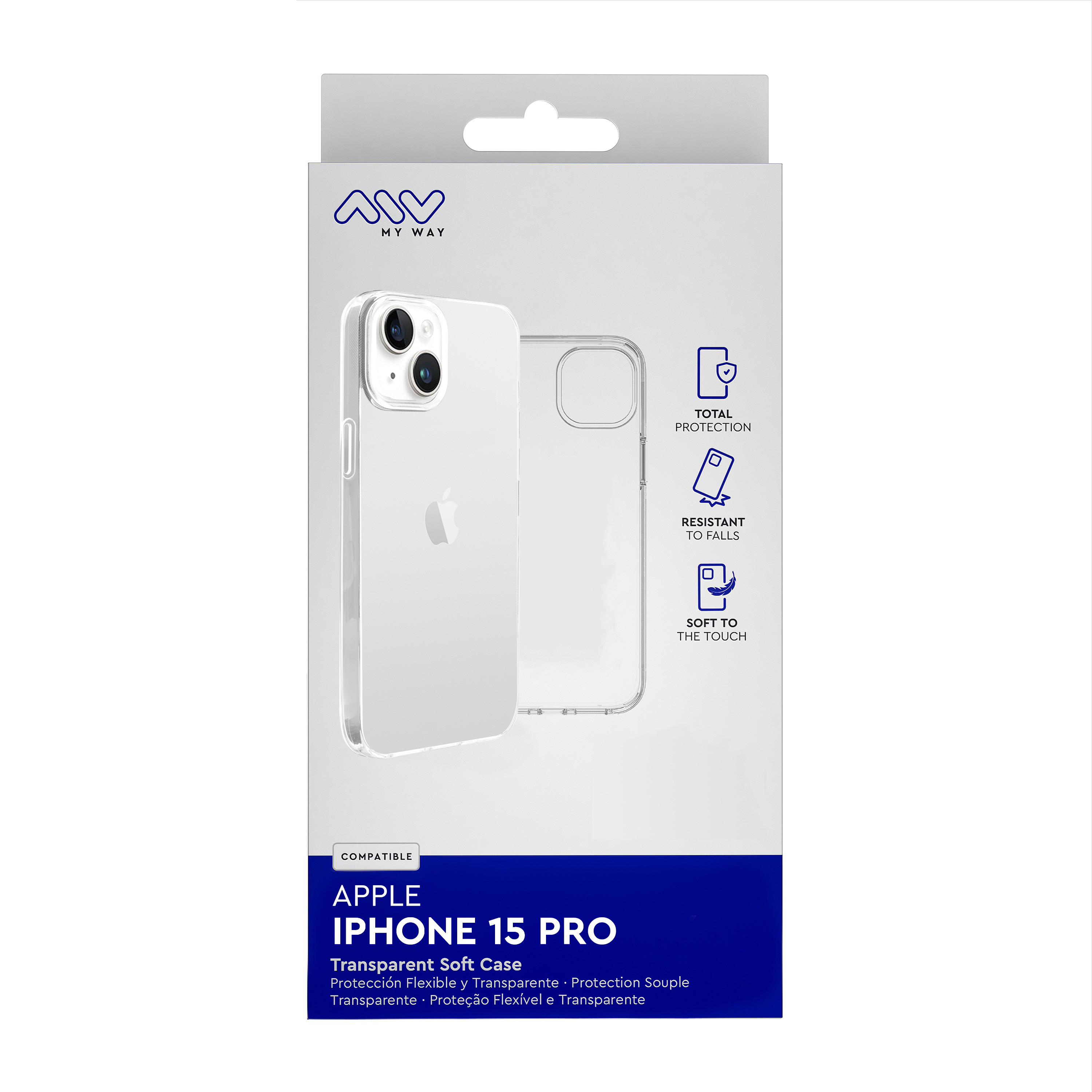 Myway para apple iphone 15 pro transparente