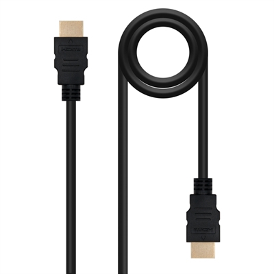 Nanocable 1m - macho - macho - negro