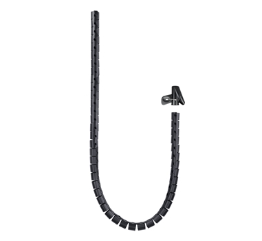 Nanocable Organizador de cables flexible - 25 mm - 1.0m - Negro