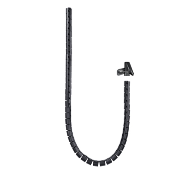 Nanocable ORGANIZADOR DE CABLES FLEXIBLE 25MM 3 M NEGRO