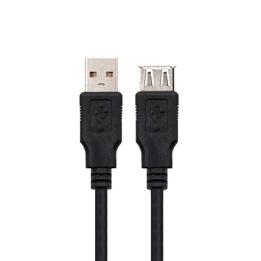 NANO CABLE Cable Alargador USB Nanocable 10.01.0204-BK USB Macho - USB Hembra 3m Negro