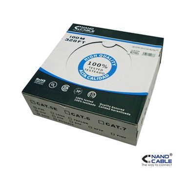 Nanocable - Cable de red bobina 100m RJ45 Cat5E UTP rígido AWG24