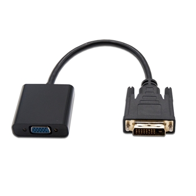 Nanocable conversor dvi 24+1 a vga macho - hembra 10cm negro