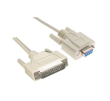 Nanocable - Cable Null Modem DB9 Hembra a DB25 Macho 1.8m