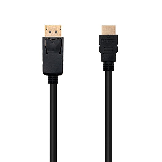 Nanocable negro 4kx2k - 3m - conectores oro