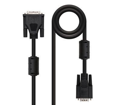 Nanocable - Cable DVI a SVGA, DVI 18+5 M-HDB15 M, negro, 5.0m