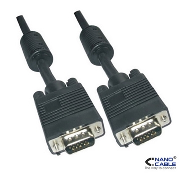 Nanocable - Cable SVGA CON FERRITA de 6m HDB15 M-HDB15 M - Para monitor, proyectores, pizarras, etc