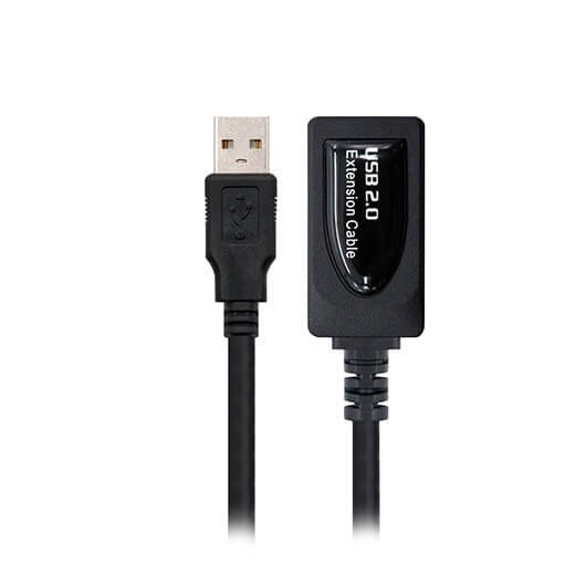 NANO CABLE Cable Alargador USB 2.0 Nanocable 10.01.0211 USB Macho - USB Hembra 5m Negro