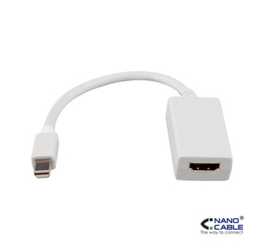 Nanocable - Adaptador Mini Displayport a HDMI MINI DP M-HDMI H 15cm Blanco
