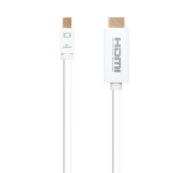 Nanocable - Cable Mini DisplayPort M a HDMI M - Blanco - Longitud 5.0 m