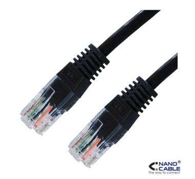 Nanocable - Cable de red latiguillo UTP CAT.5e de 3m - color Negro