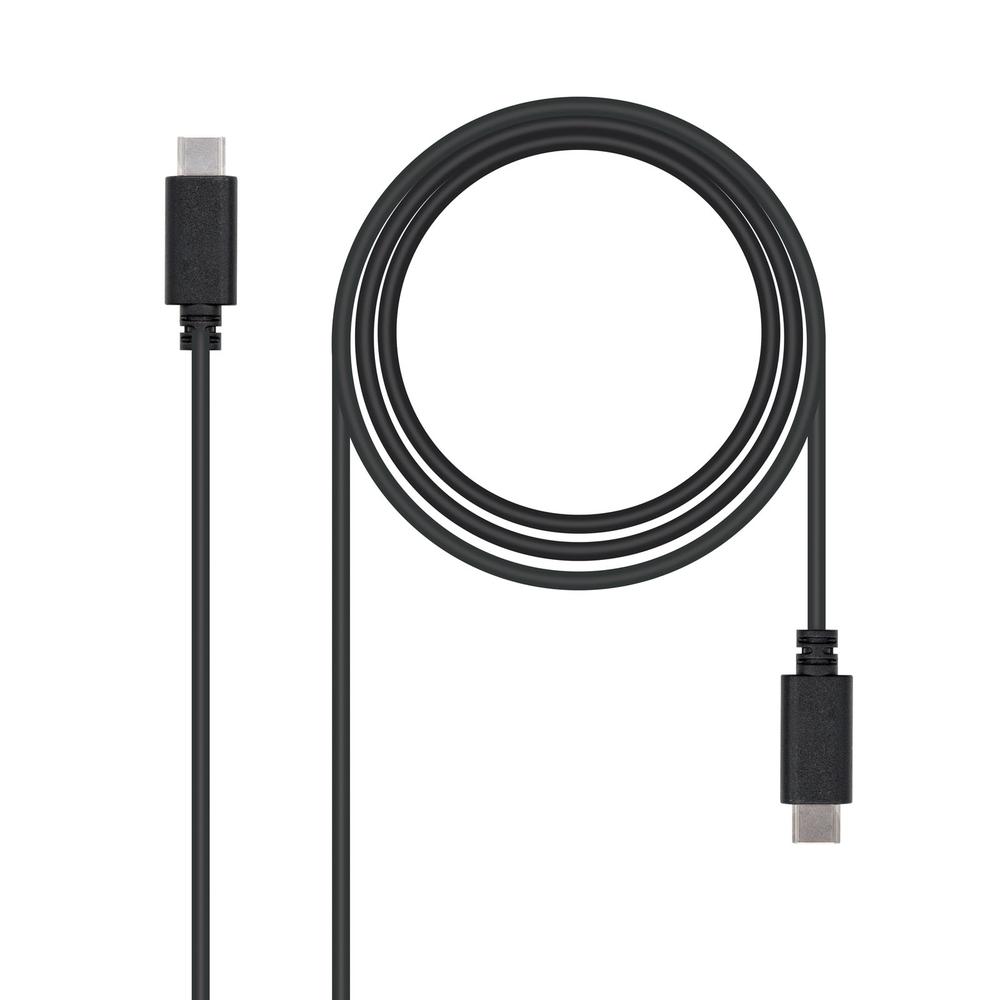 Nanocable usb 2.0 3a tipo usb c - m - usb c - m negro 1.0m