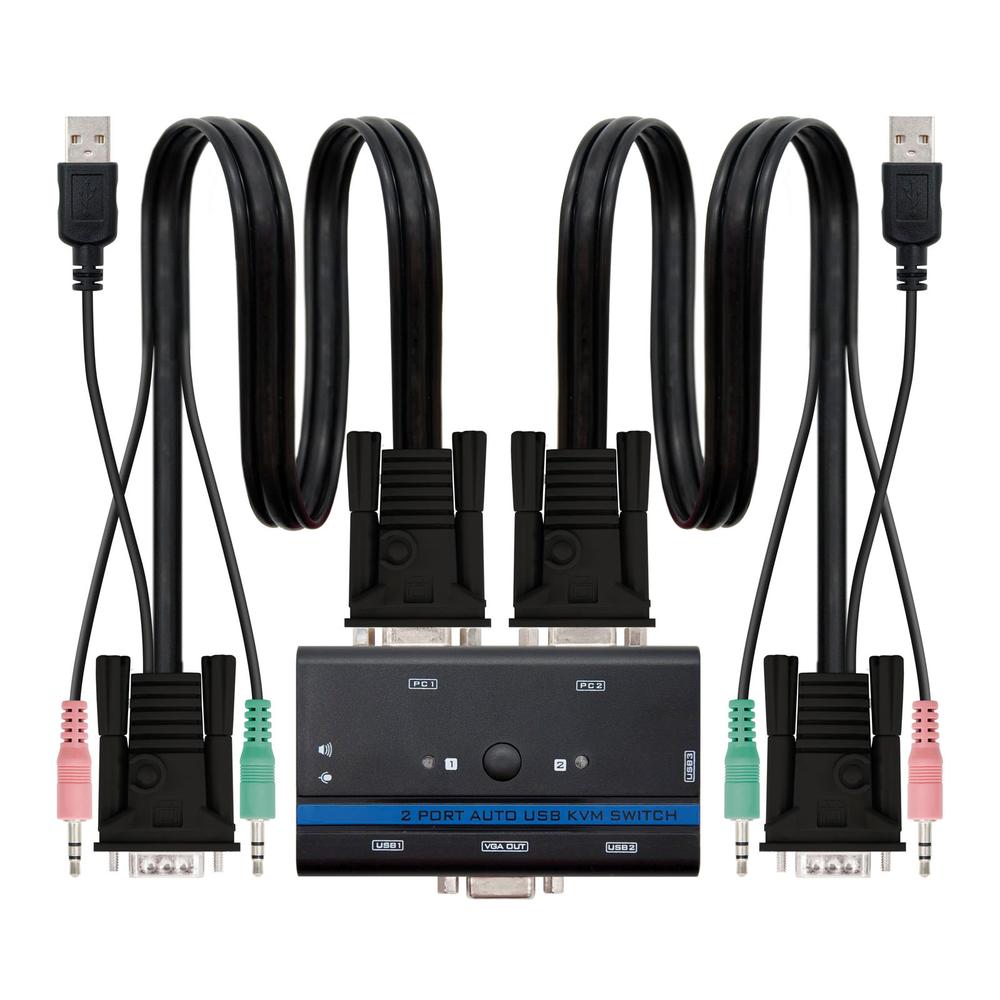 NANO CABLE KVM Switch Nanocable 10.12.0001 PC - CPU: 2 VGA + 2 USB + 4 JACK 3.5 CONSOLA: 2 USB + VGA + 2 JACK 2.5 1.4m