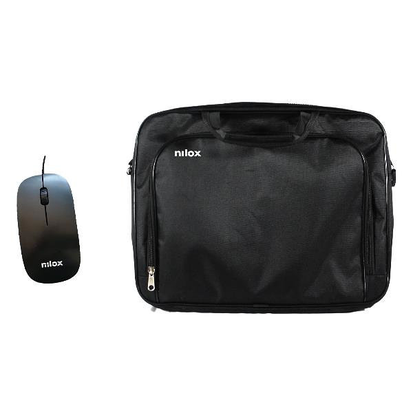 Nilox essential 2 + mouse raton para portatil 15.6 pulgadas negro