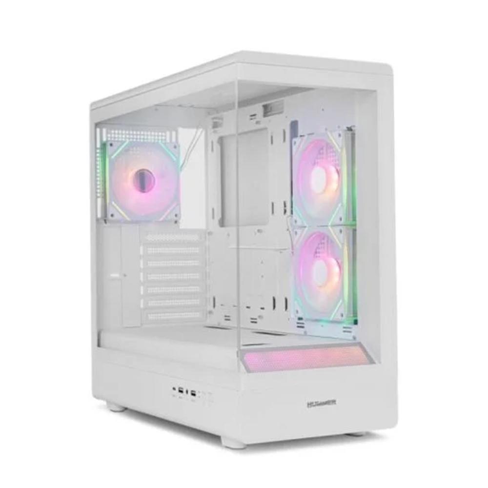 Nox hummer signal atx argb cristal templado blanco