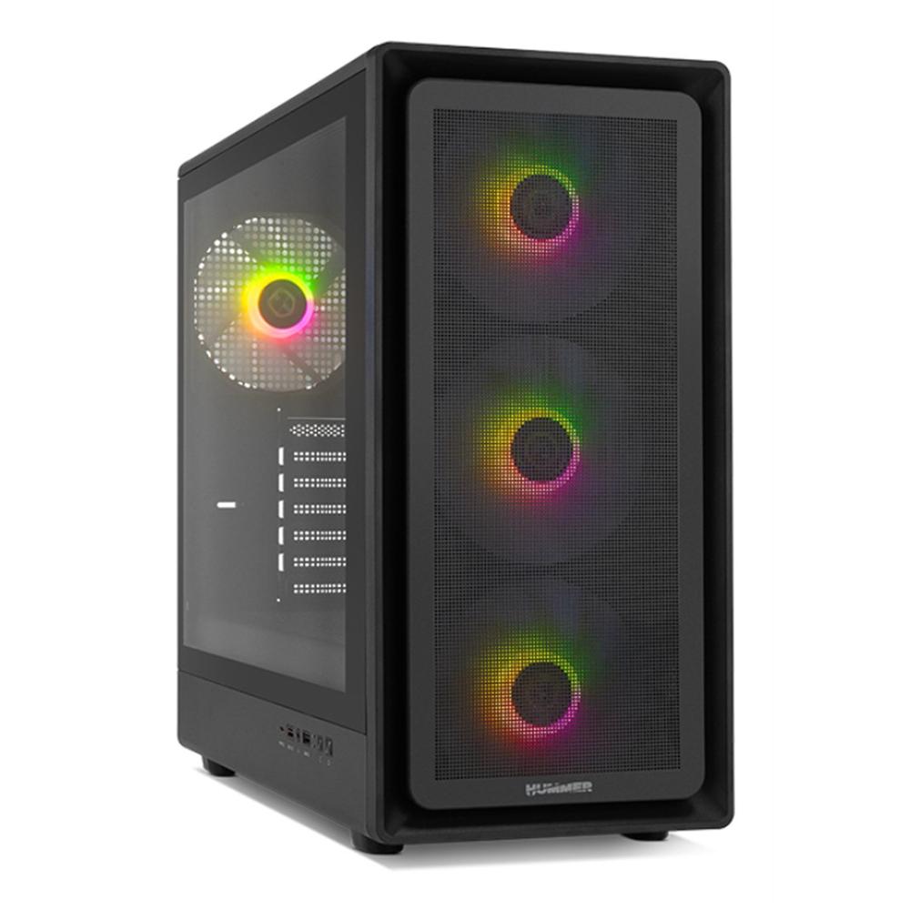 Nox hyperflow hummer aero atx argb cristal templado negro