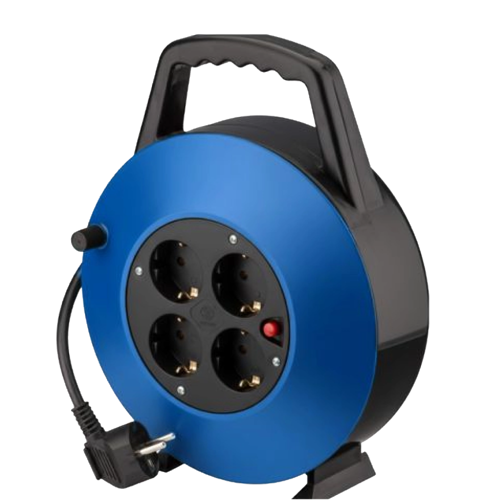 Phasak 4 tomas schuko con proteccion enrollable 10 metros