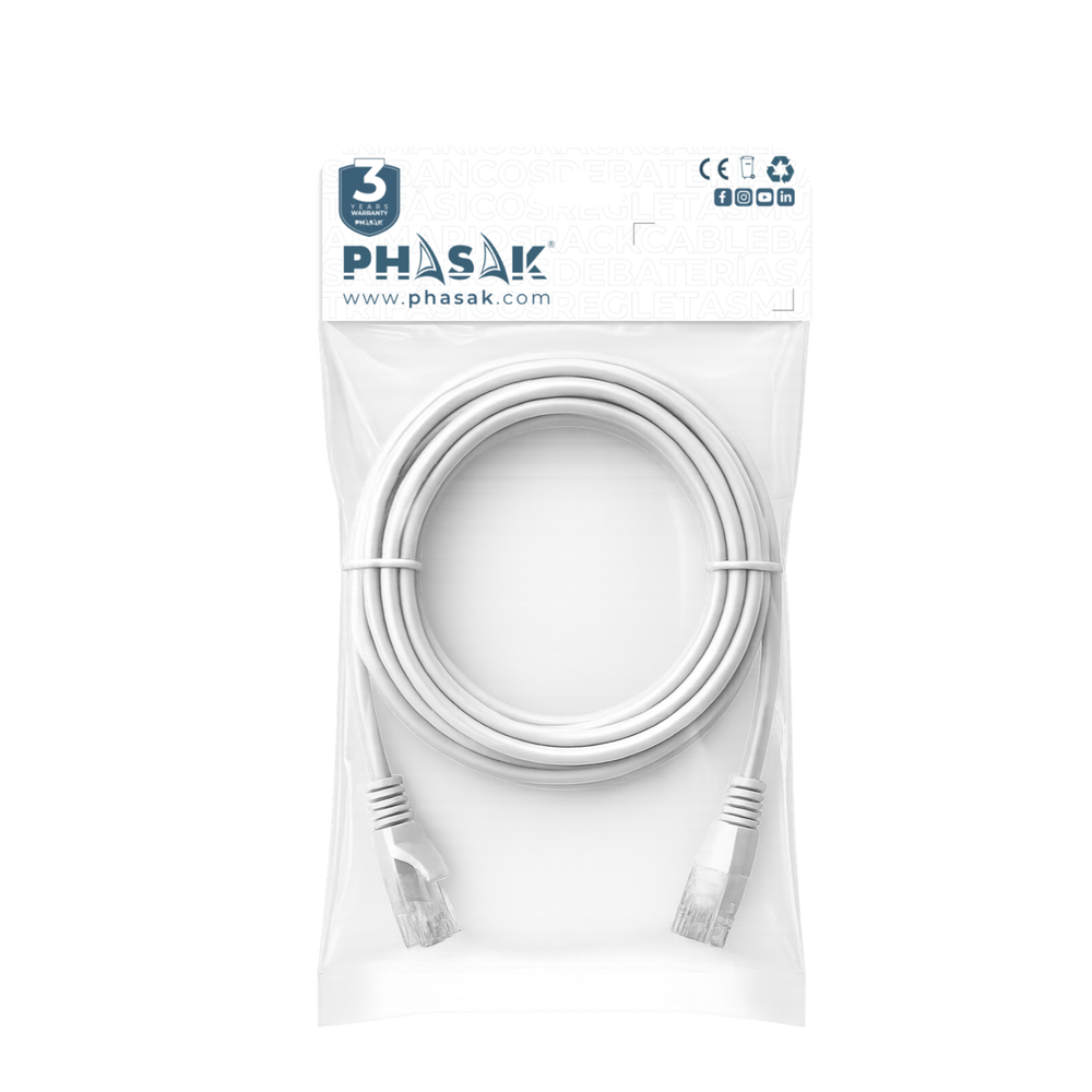 Phasak latiguillo rj45 utp cat6 2m gris phk 1602