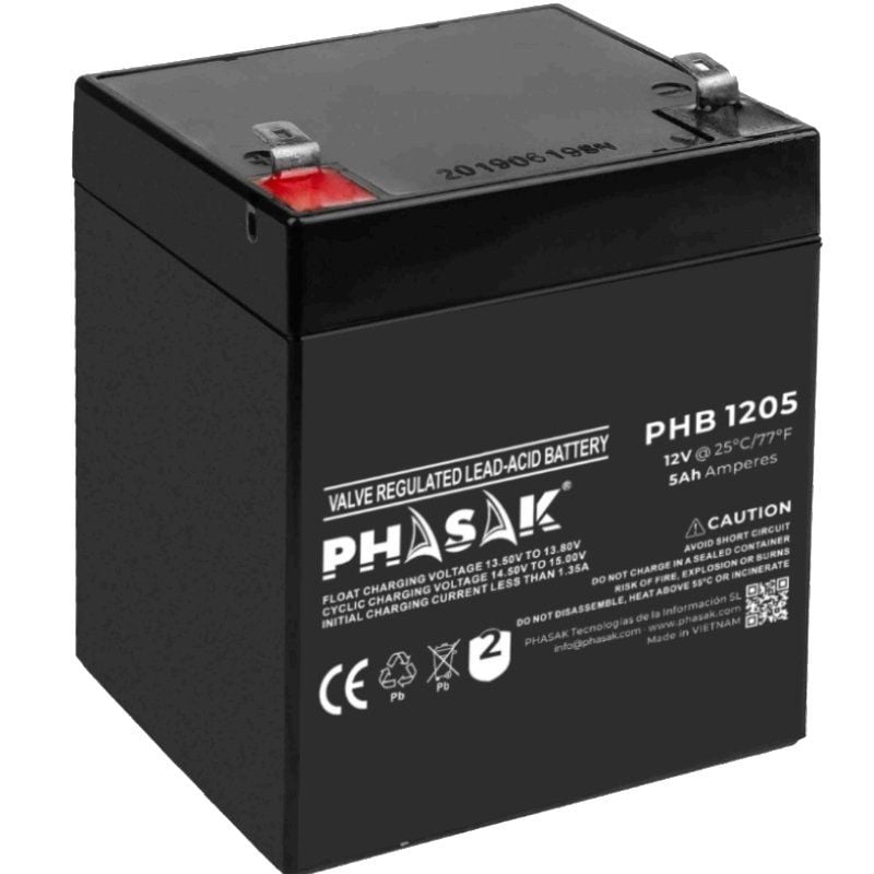 Phasak de plomo-acido 12V 5Ah