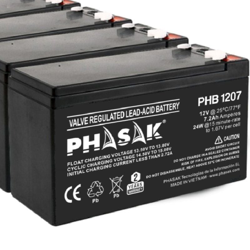 Phasak - Batería 12V - 7,2A