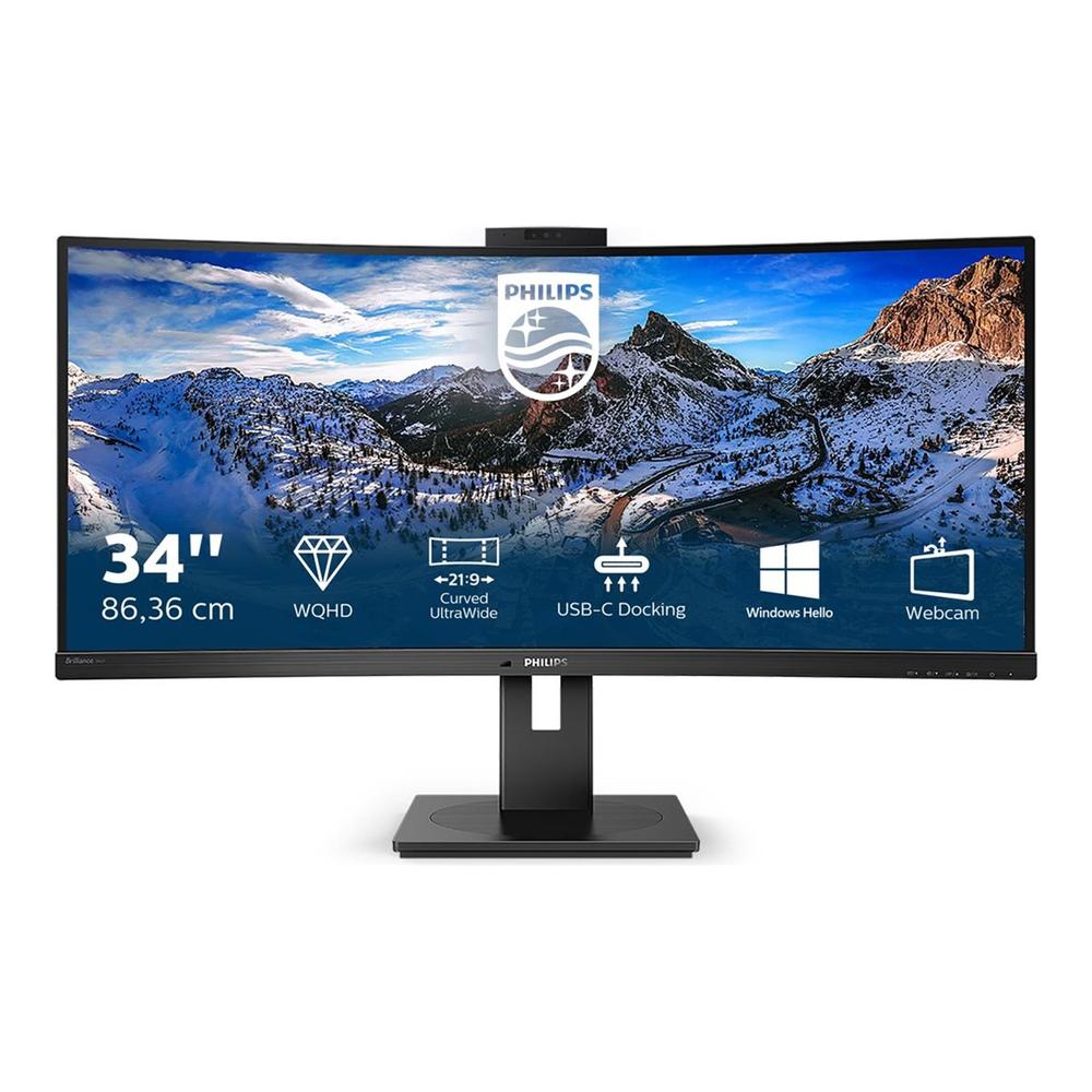Philips p line 346p1crh - 00 curvo - va - dp - hdmi - 100hz - 4ms - vesa 100x100 - webcam