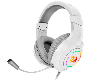Redragon - HYLAS Auricular Gaming RGB 3.5mm Micrófono Blanco REACONDICIONADO