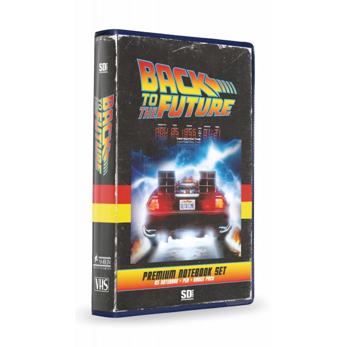 Sd toys regreso al futuro libreta chapas y boligrafo