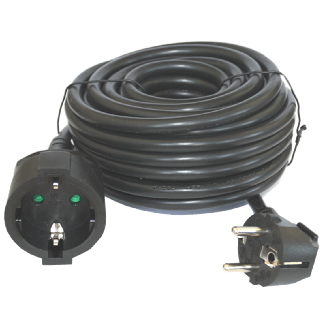 Silver electrics 3m - 3x 1.5mm - 250v - 16a - 3.500w negro