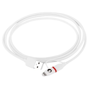 Silver ht micro usb combo - lightning macho - macho - 1.5m - blamco
