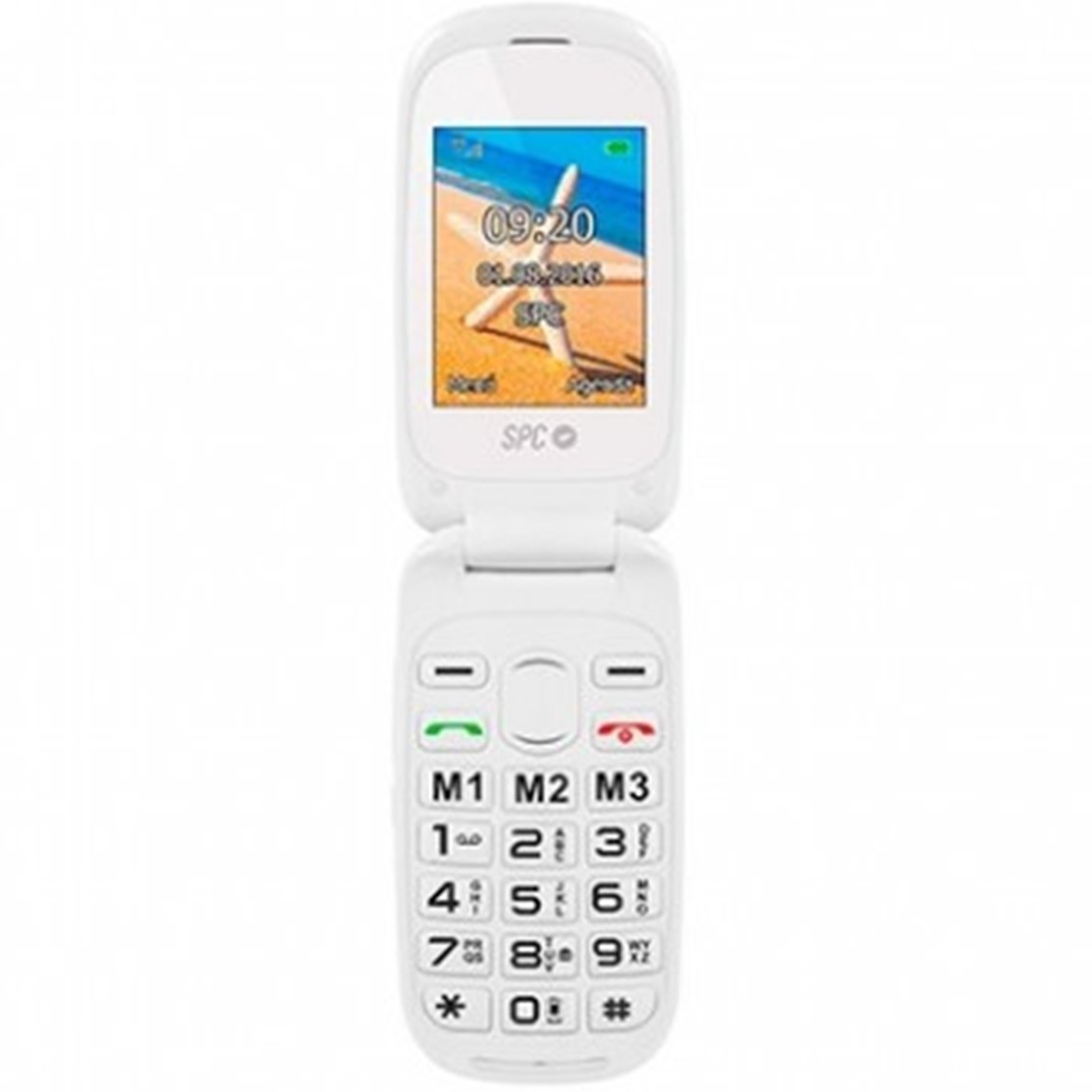 Spc harmony white tipo tapa - dual sim - 24 - microsd - radio fm - bluetooth