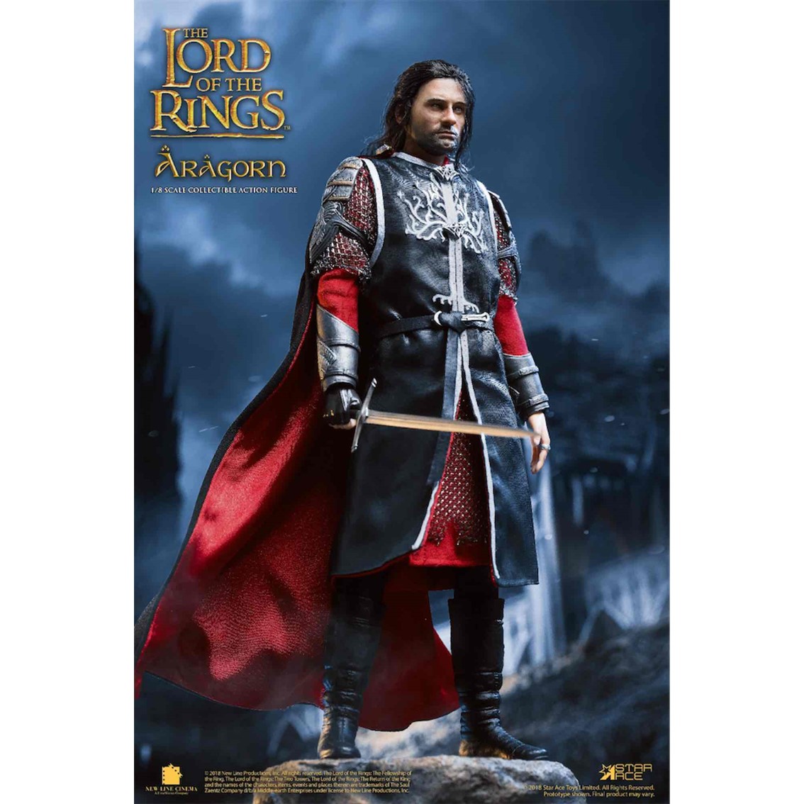 Star ace el señor de los anillos aragorn 2.0 version deluxe real master serie 22.5 cm