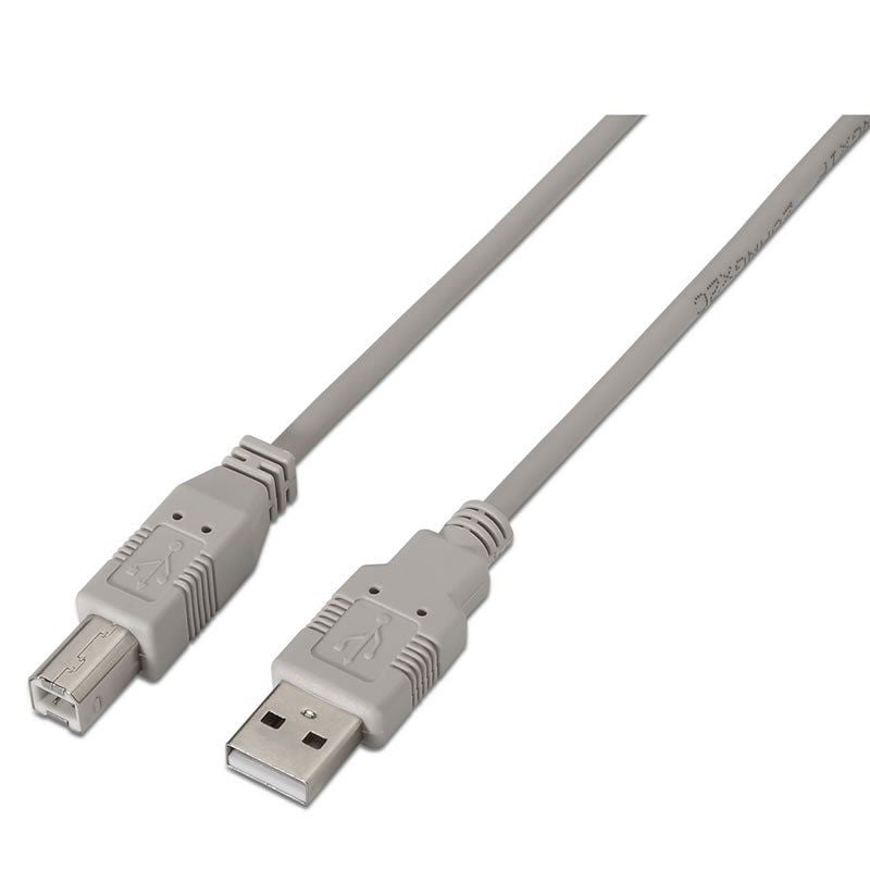 AISENS A101-0002 USB Tipo-B Macho - USB Macho 1.8m Beige