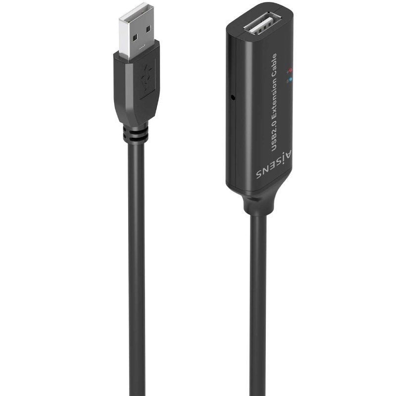 AISENS A101-0915 USB Macho - USB Hembra 10m Negro