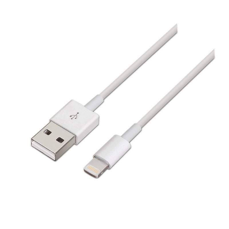 AISENS A102-0036 USB Macho - Lightning Macho 2m Blanco