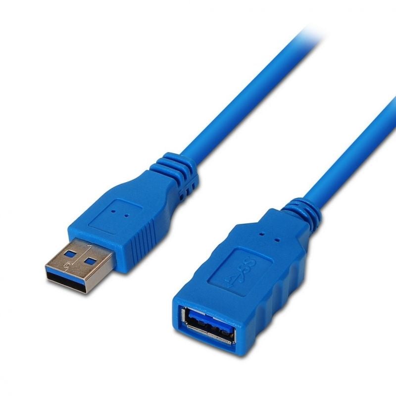 AISENS A105-0045 USB Macho - USB Hembra Hasta 9W 625Mbps 1m Azul