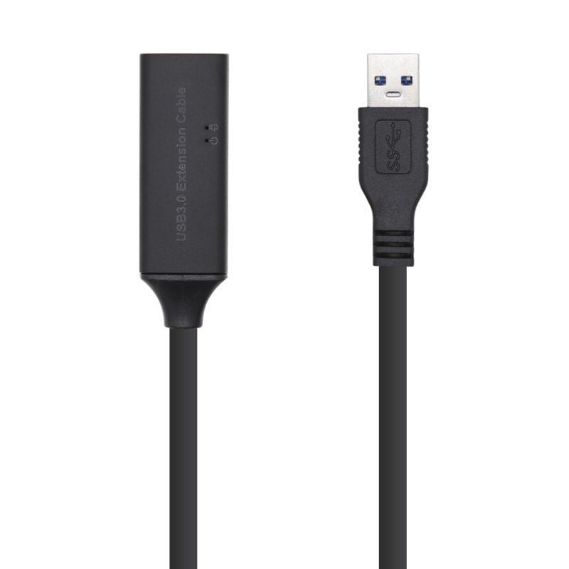 AISENS A105-0407 USB Macho - USB Hembra Hasta 9W 625Mbps 5m Negro