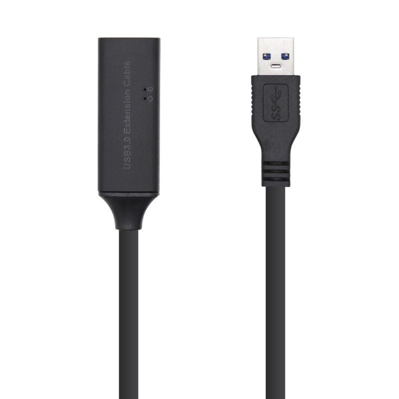 AISENS A105-0408 USB Macho - USB Hembra Hasta 9W 625Mbps 10m Negro