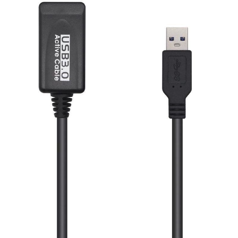 AISENS A105-0525 USB Macho - USB Hembra Hasta 9W 625Mbps 5m Negro
