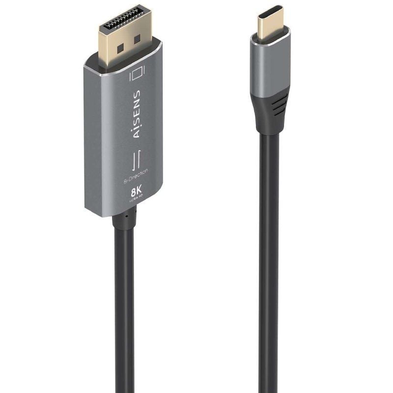 AISENS A109-0880 USB Tipo-C Macho - DisplayPort Macho 1.8m Negro