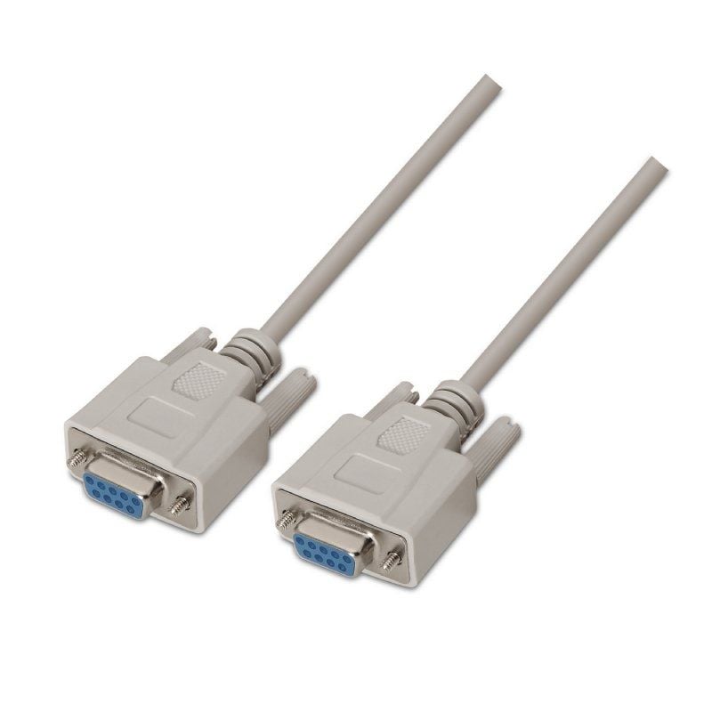AISENS A112-0067 DB9 Hembra - DB9 Hembra Hasta 0.15W 1.6Mbps 1.8m Beige