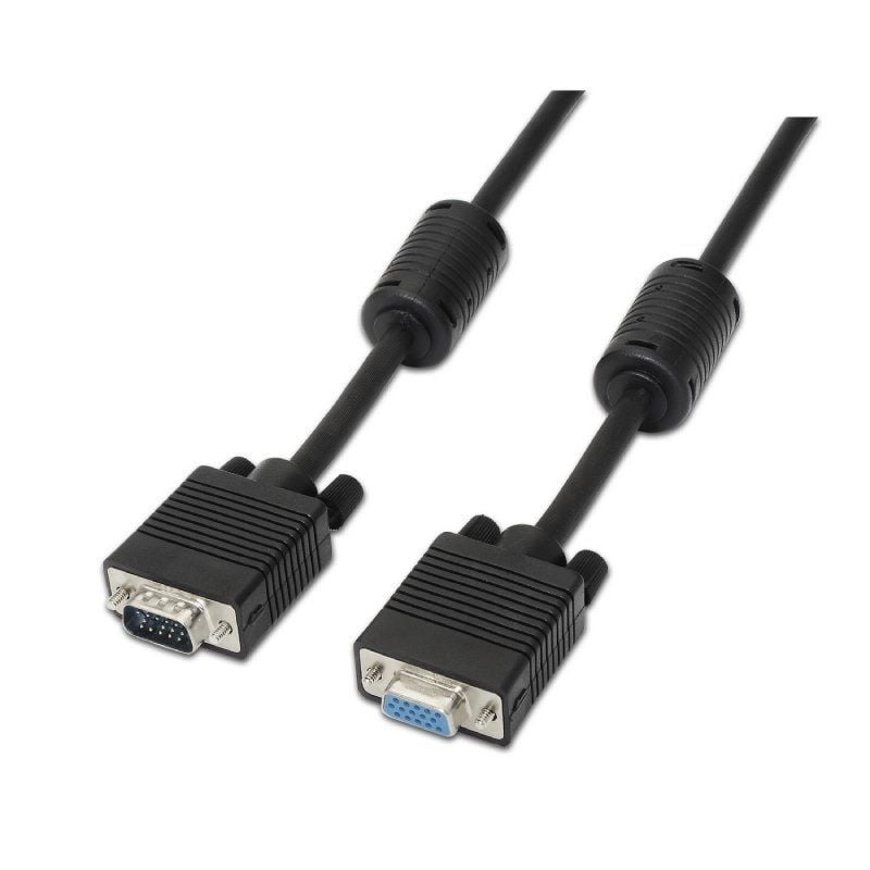 AISENS A113-0079 VGA Macho - VGA Hembra Hasta 3W 10Mbps 3m Negro