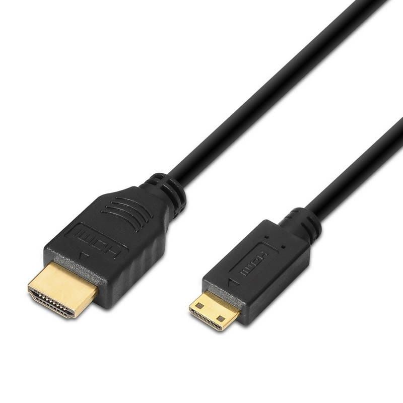 AISENS A119-0114 HDMI Macho - Mini HDMI Macho Hasta 10W 720Mbps 1.8m Negro